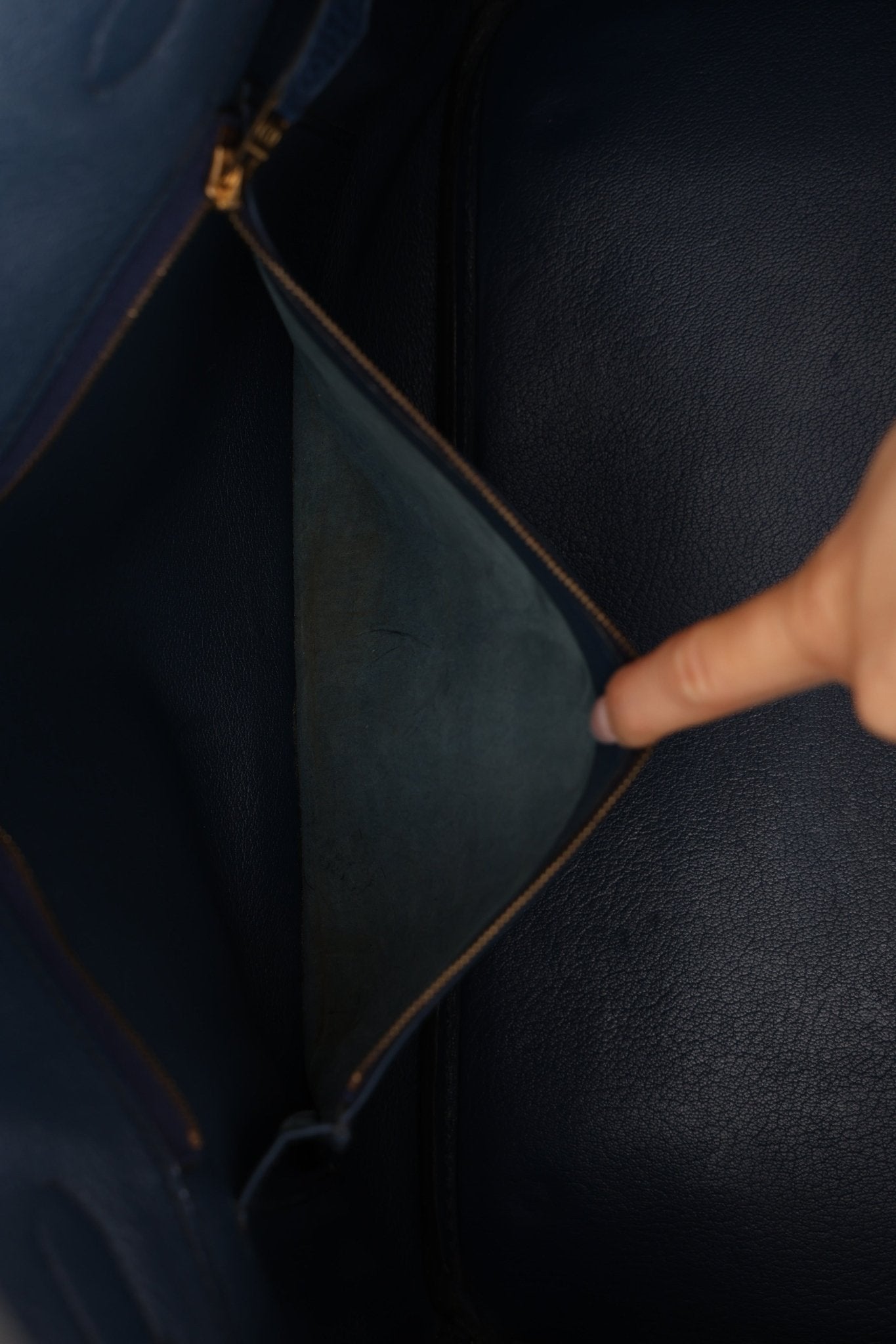 Hermès 1996 Bleu De Prusse Clemence Birkin 35 Retourne GHW - FashioNica