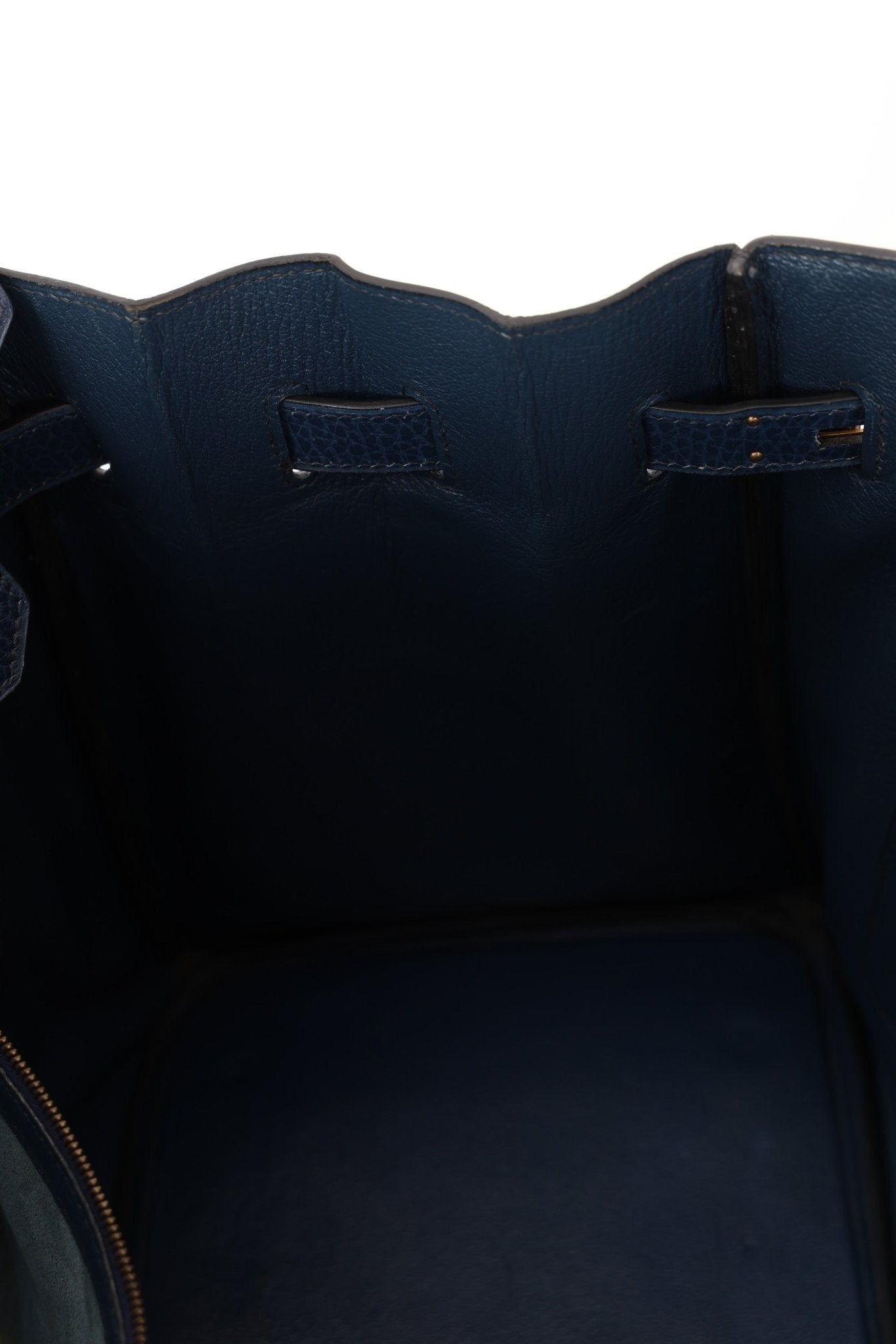 Hermès 1996 Bleu De Prusse Clemence Birkin 35 Retourne GHW - FashioNica