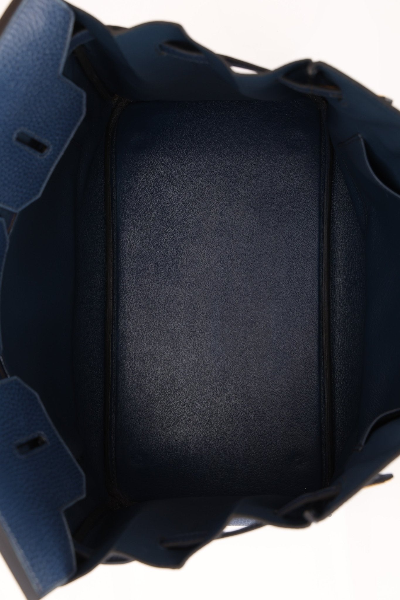 Hermès 1996 Bleu De Prusse Clemence Birkin 35 Retourne GHW - FashioNica