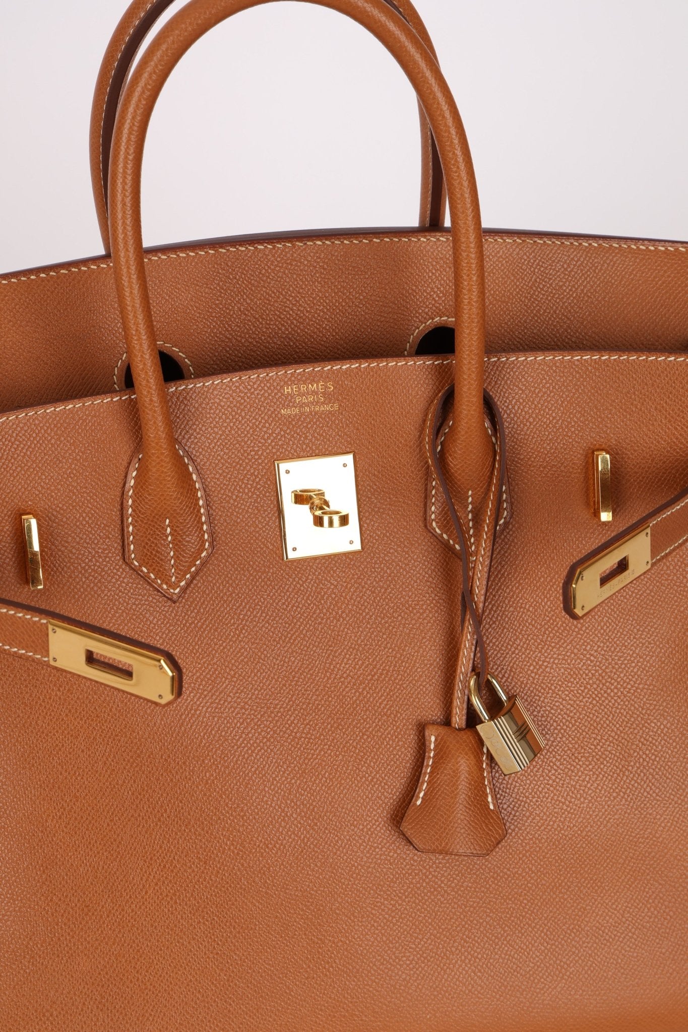 Hermès 1996 Gold Courchevel Retourne Birkin 35 GHW - FashioNica