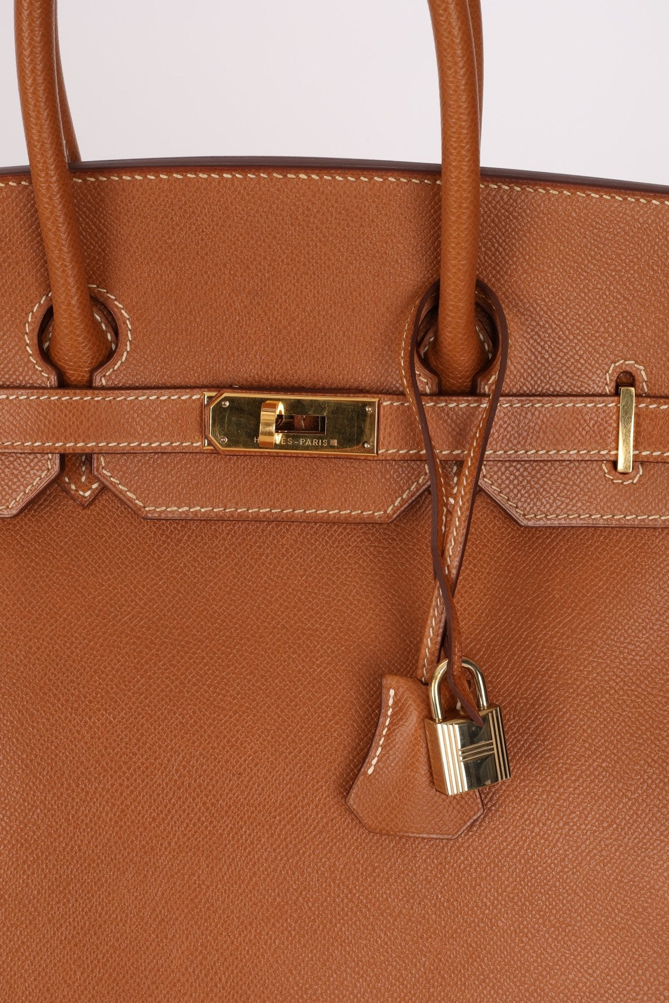 Hermès 1996 Gold Courchevel Retourne Birkin 35 GHW - FashioNica