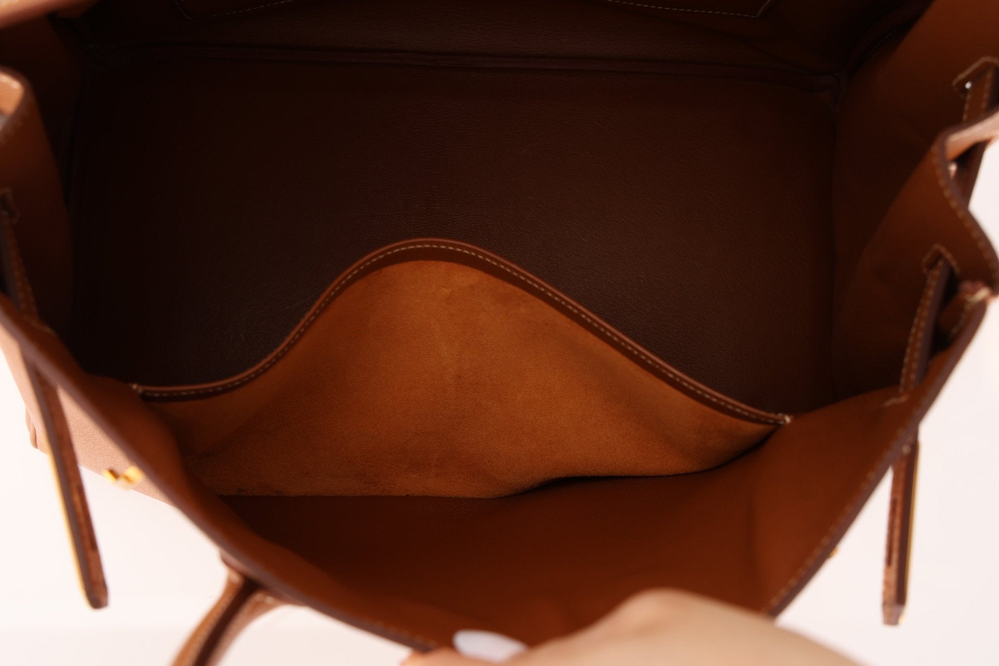 Hermès 1996 Gold Courchevel Retourne Birkin 35 GHW - FashioNica