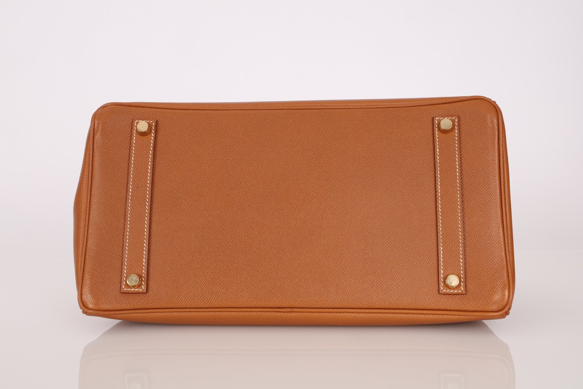 Hermès 1996 Gold Courchevel Retourne Birkin 35 GHW - FashioNica