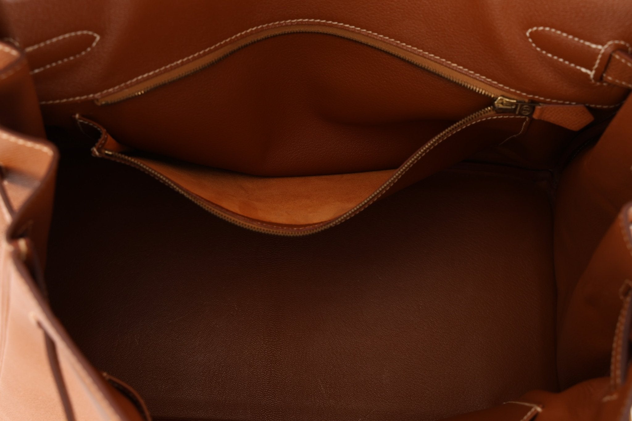 Hermès 1996 Gold Courchevel Retourne Birkin 35 GHW - FashioNica