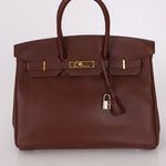 Hermès 1997 Chocolate Brown Evercalf Birkin 35 GHW - FashioNica