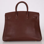 Hermès 1997 Chocolate Brown Evercalf Birkin 35 GHW - FashioNica