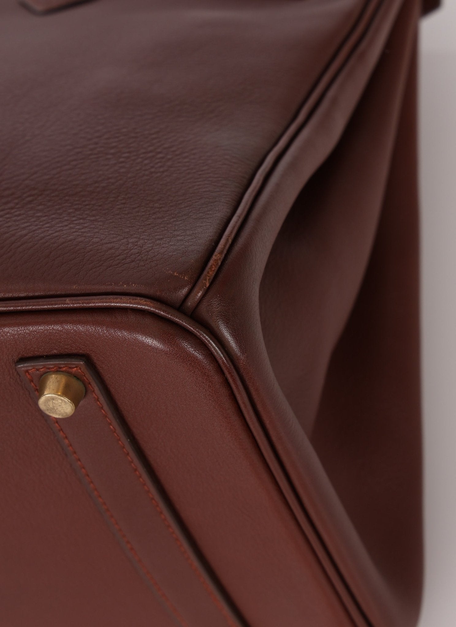 Hermès 1997 Chocolate Brown Evercalf Birkin 35 GHW - FashioNica