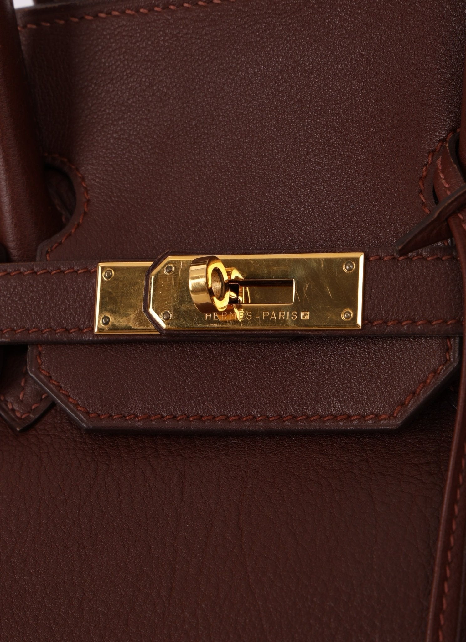 Hermès 1997 Chocolate Brown Evercalf Birkin 35 GHW - FashioNica