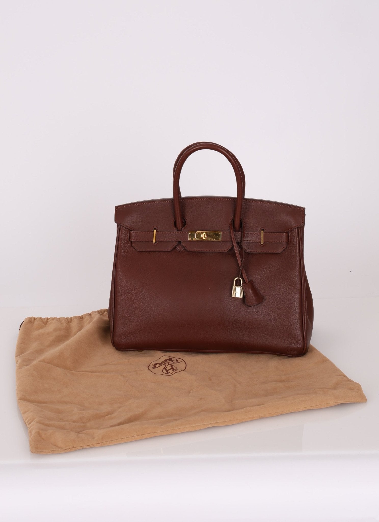 Hermès 1997 Chocolate Brown Evercalf Birkin 35 GHW - FashioNica