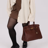 Hermès 1997 Chocolate Brown Evercalf Birkin 35 GHW - FashioNica