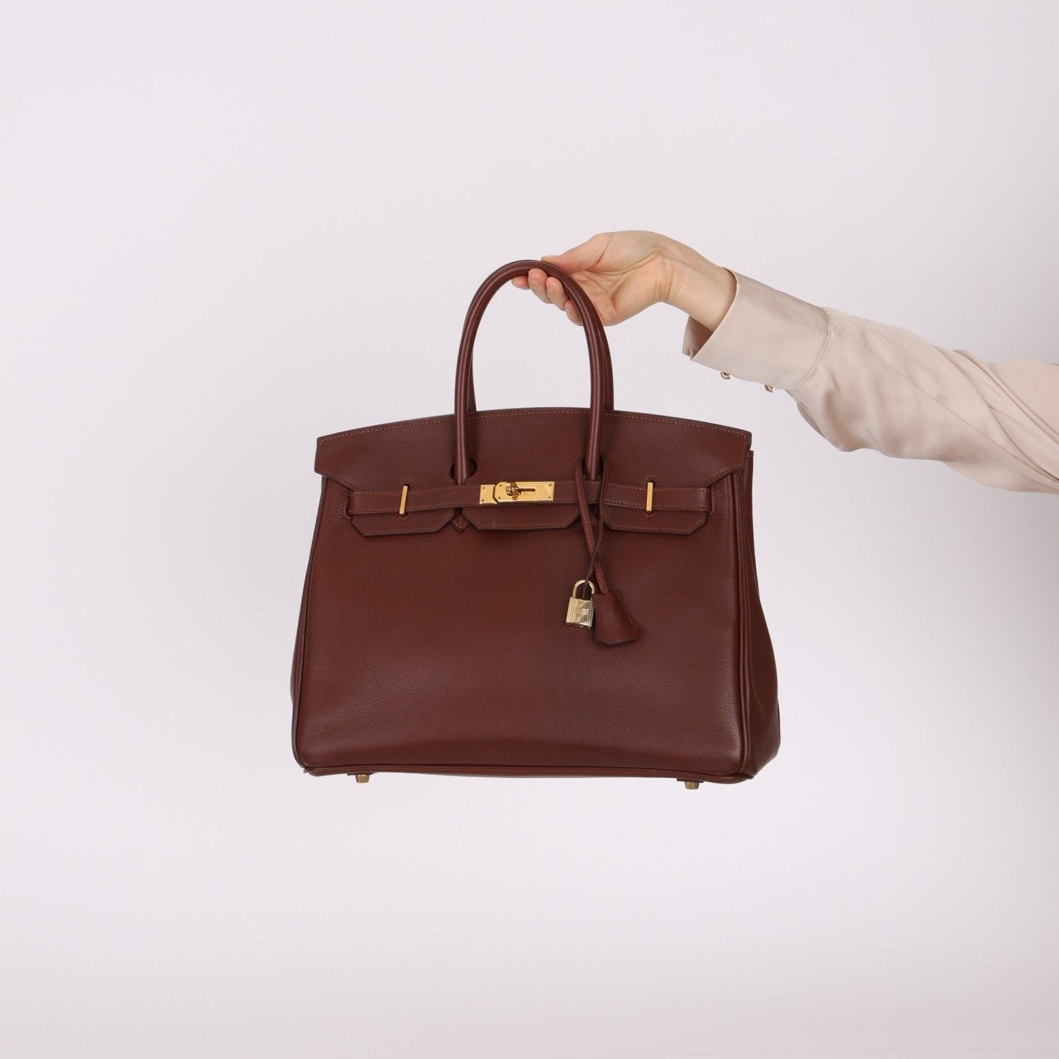 Hermès 1997 Chocolate Brown Evercalf Birkin 35 GHW - FashioNica