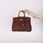 Hermès 1997 Chocolate Brown Evercalf Birkin 35 GHW - FashioNica