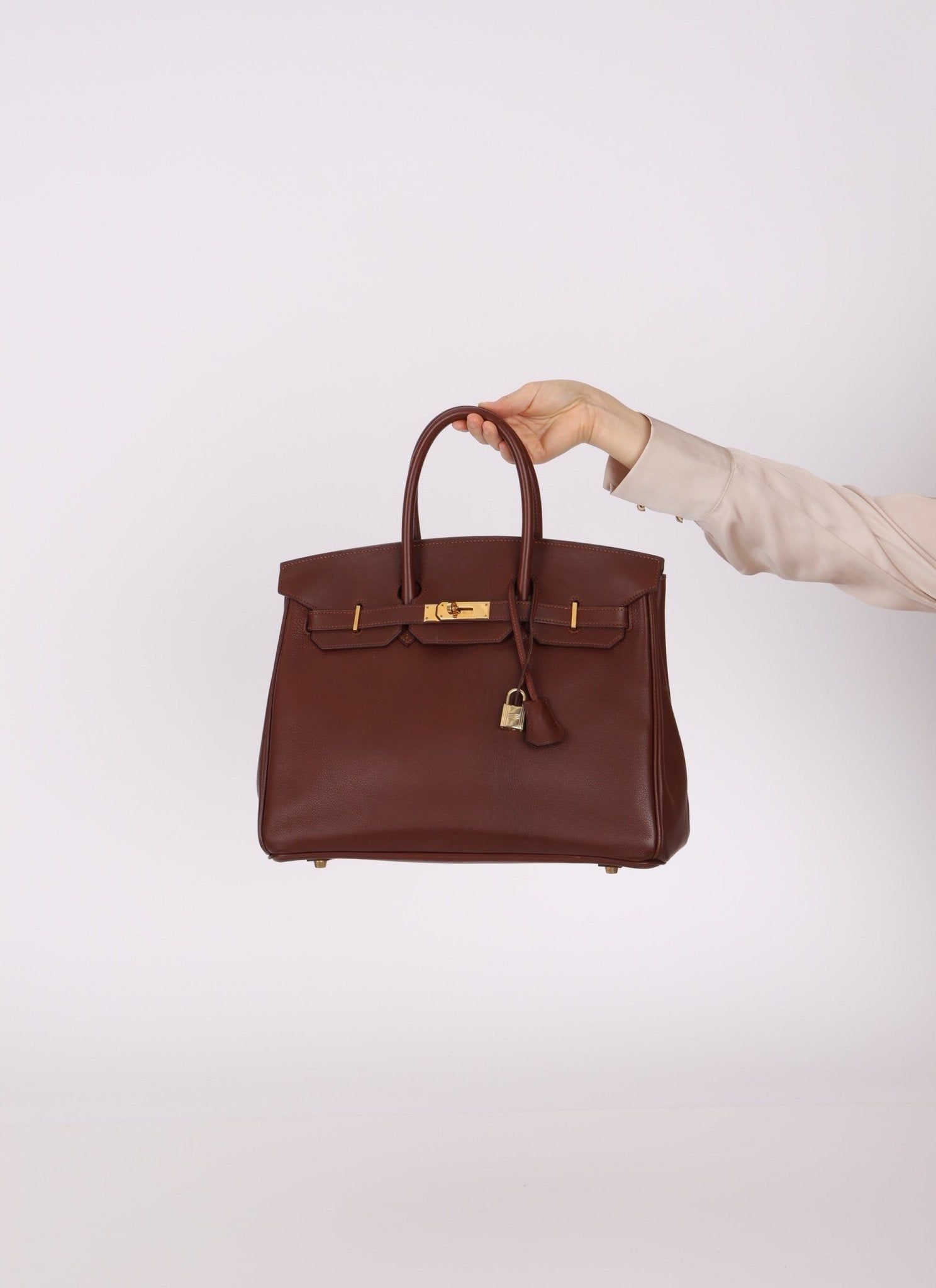 Hermès 1997 Chocolate Brown Evercalf Birkin 35 GHW - FashioNica