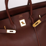 Hermès 1997 Chocolate Brown Evercalf Birkin 35 GHW - FashioNica