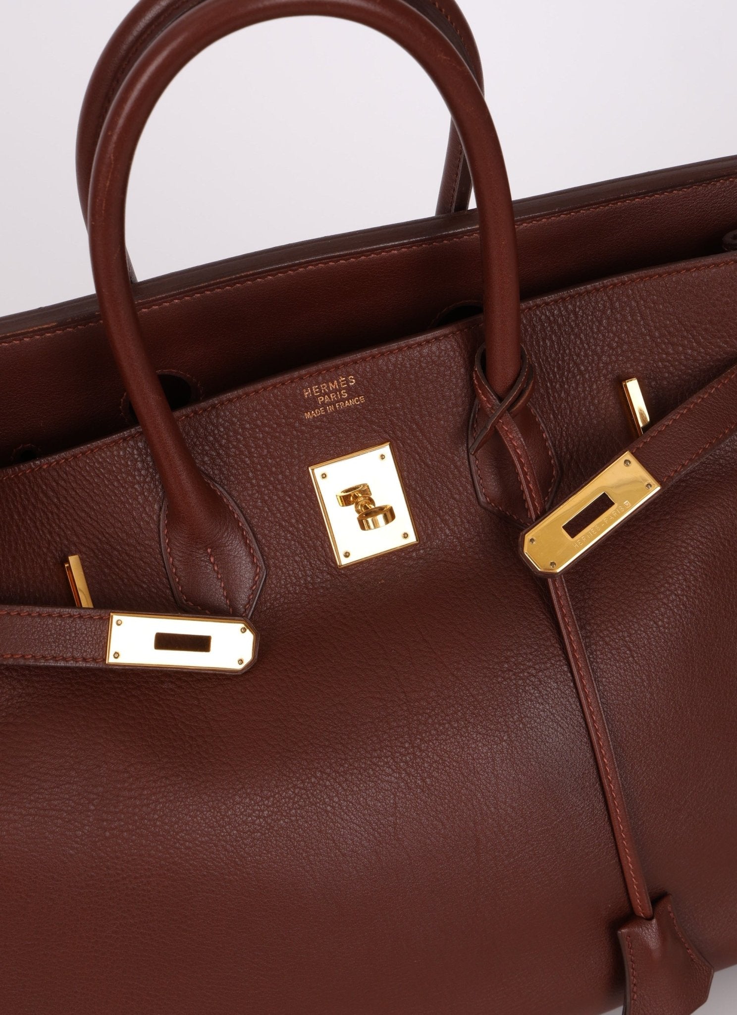 Hermès 1997 Chocolate Brown Evercalf Birkin 35 GHW - FashioNica