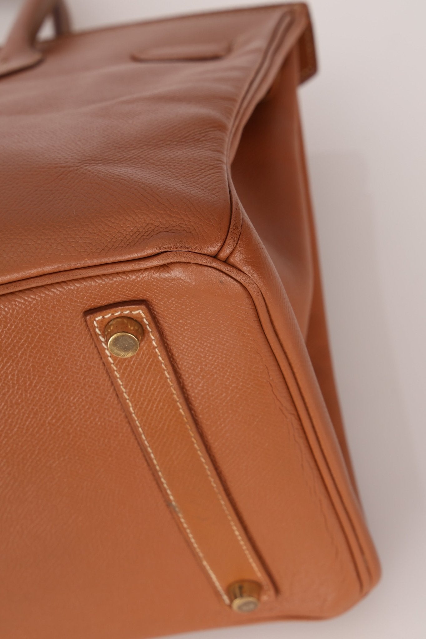 Hermès 1997 Gold Courchevel Retourne Birkin 35 GHW - FashioNica