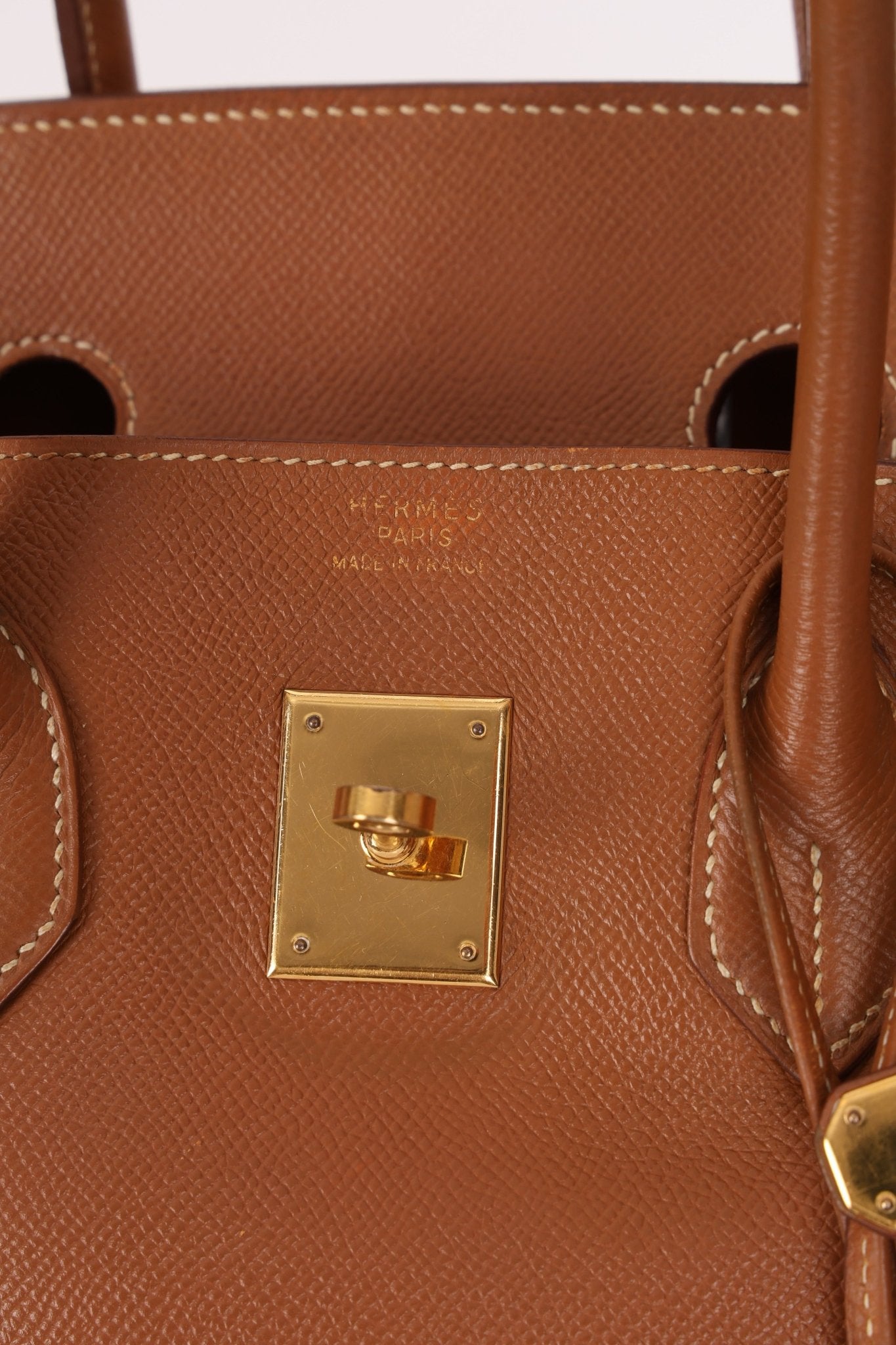 Hermès 1997 Gold Courchevel Retourne Birkin 35 GHW - FashioNica