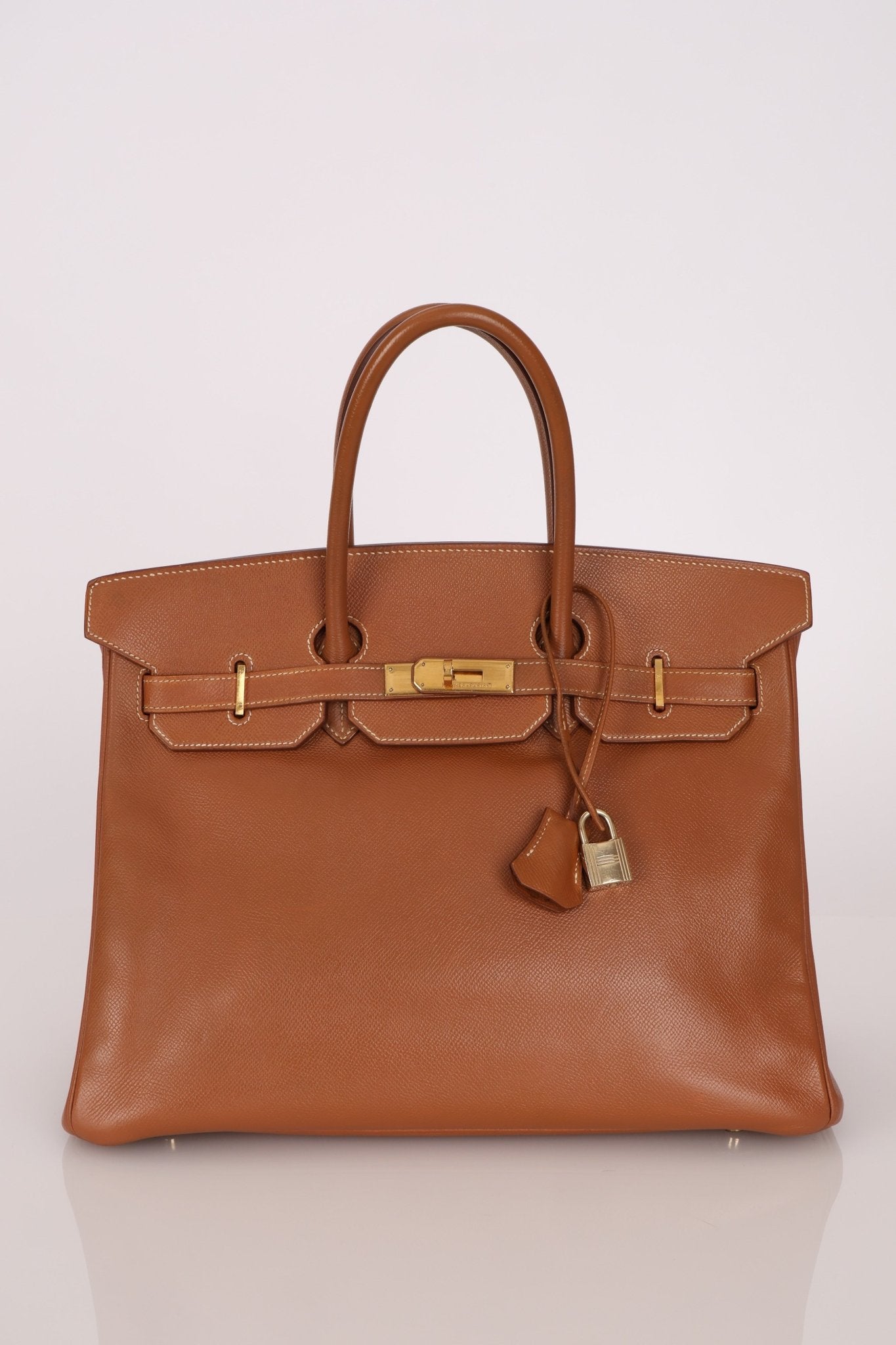 Hermès 1997 Gold Courchevel Retourne Birkin 35 GHW - FashioNica