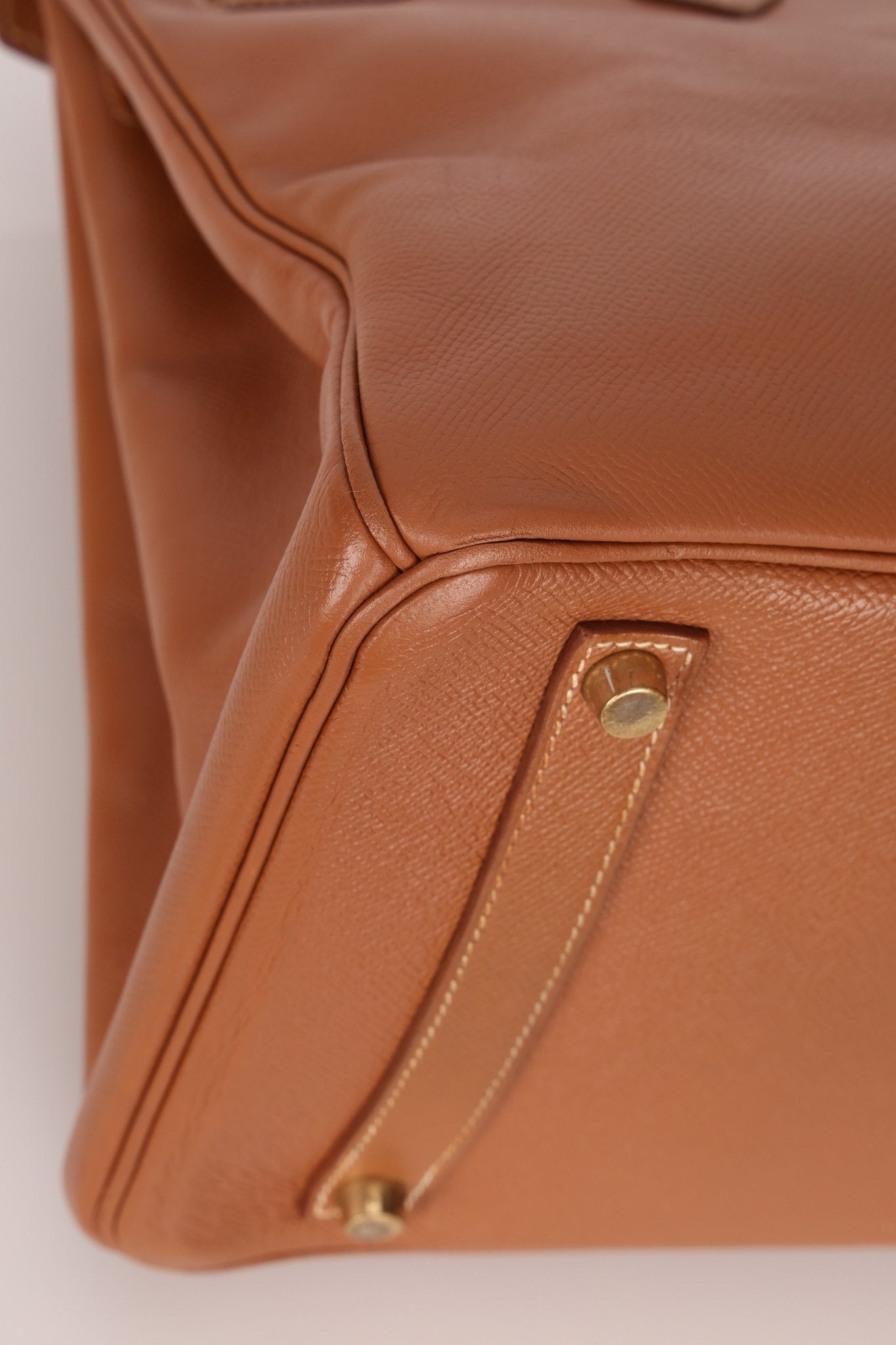 Hermès 1997 Gold Courchevel Retourne Birkin 35 GHW - FashioNica