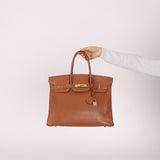 Hermès 1997 Gold Courchevel Retourne Birkin 35 GHW - FashioNica