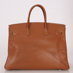 Hermès 1997 Gold Courchevel Retourne Birkin 35 GHW - FashioNica