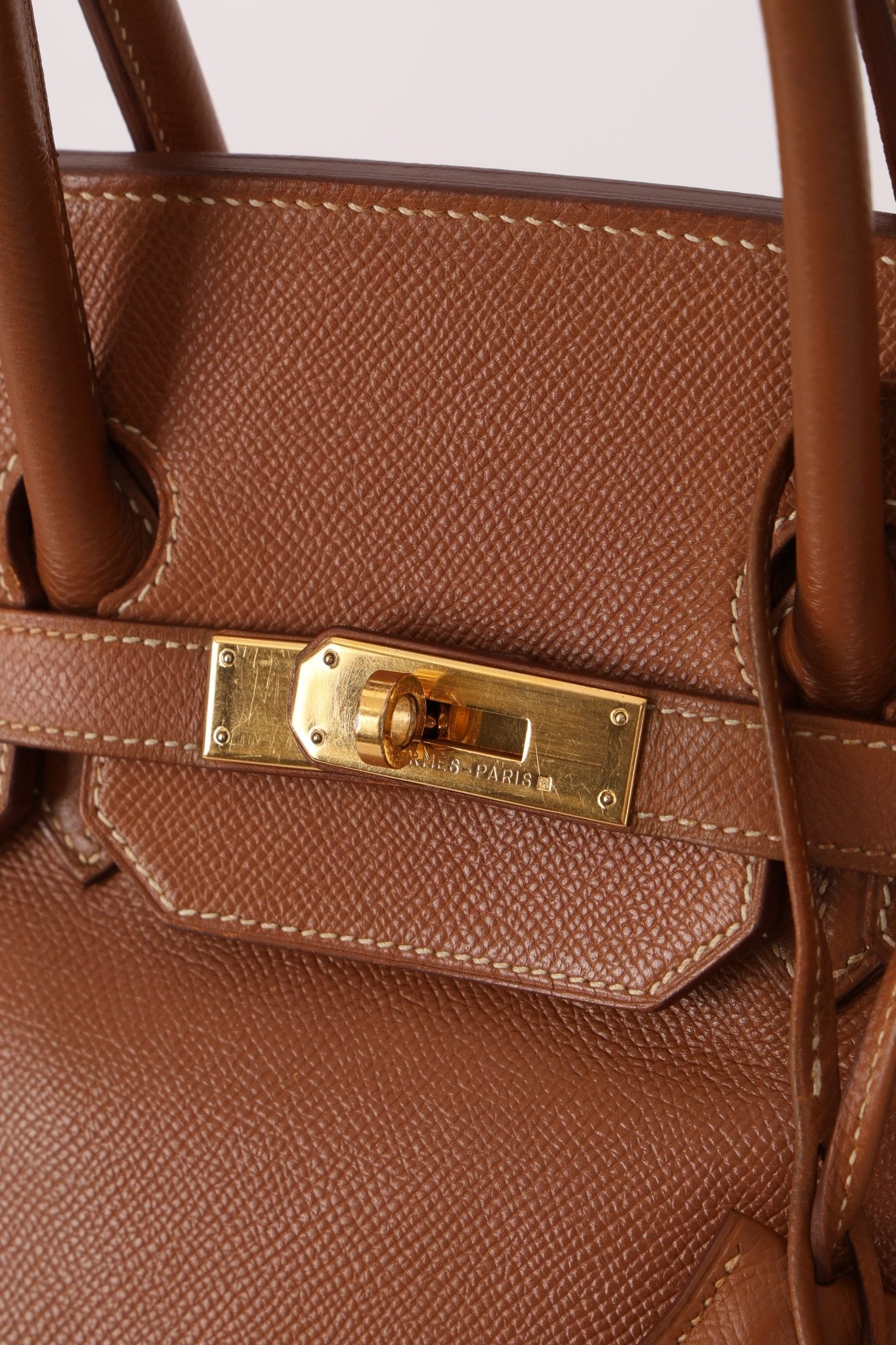 Hermès 1997 Gold Courchevel Retourne Birkin 35 GHW - FashioNica