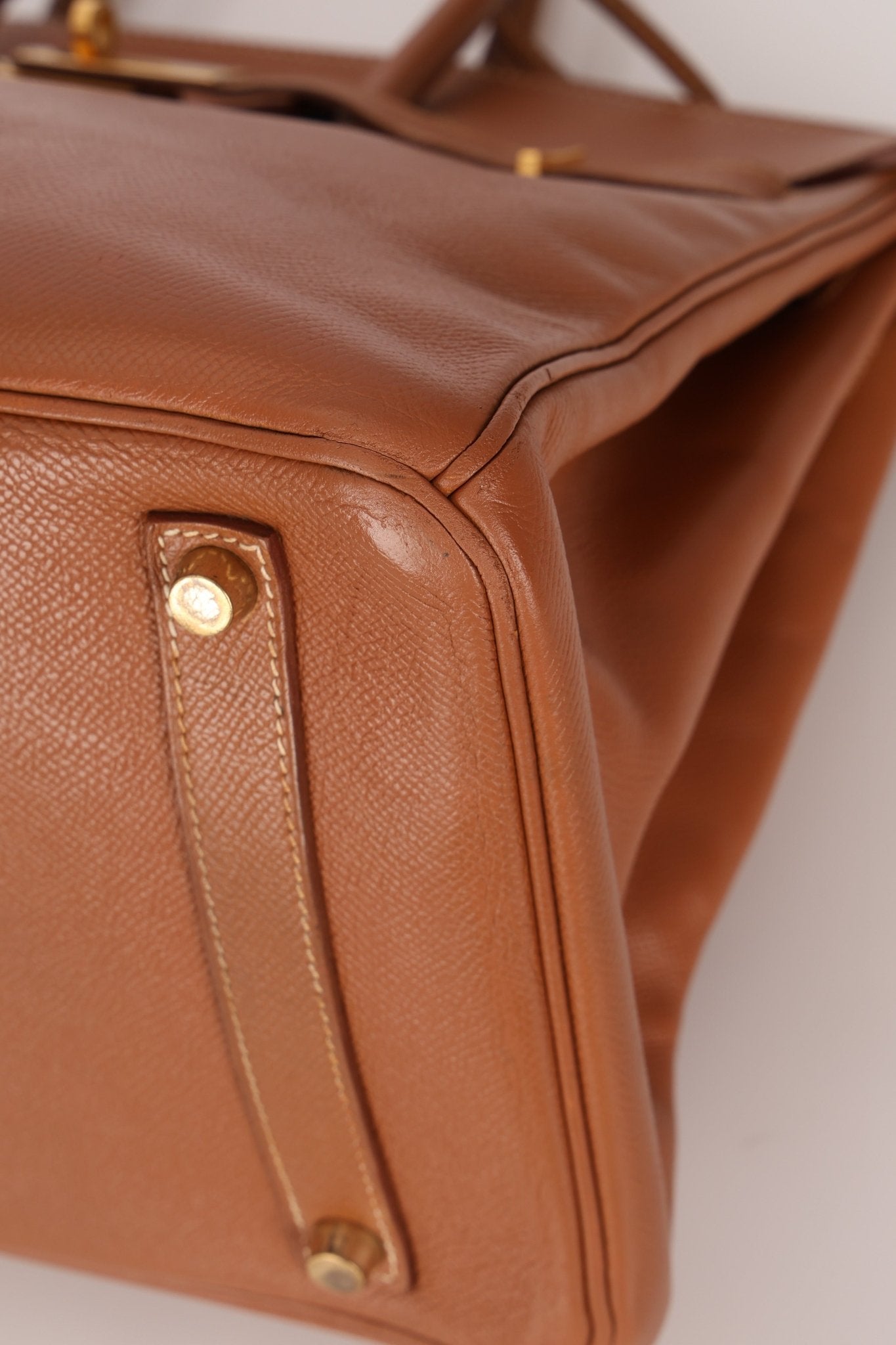 Hermès 1997 Gold Courchevel Retourne Birkin 35 GHW - FashioNica