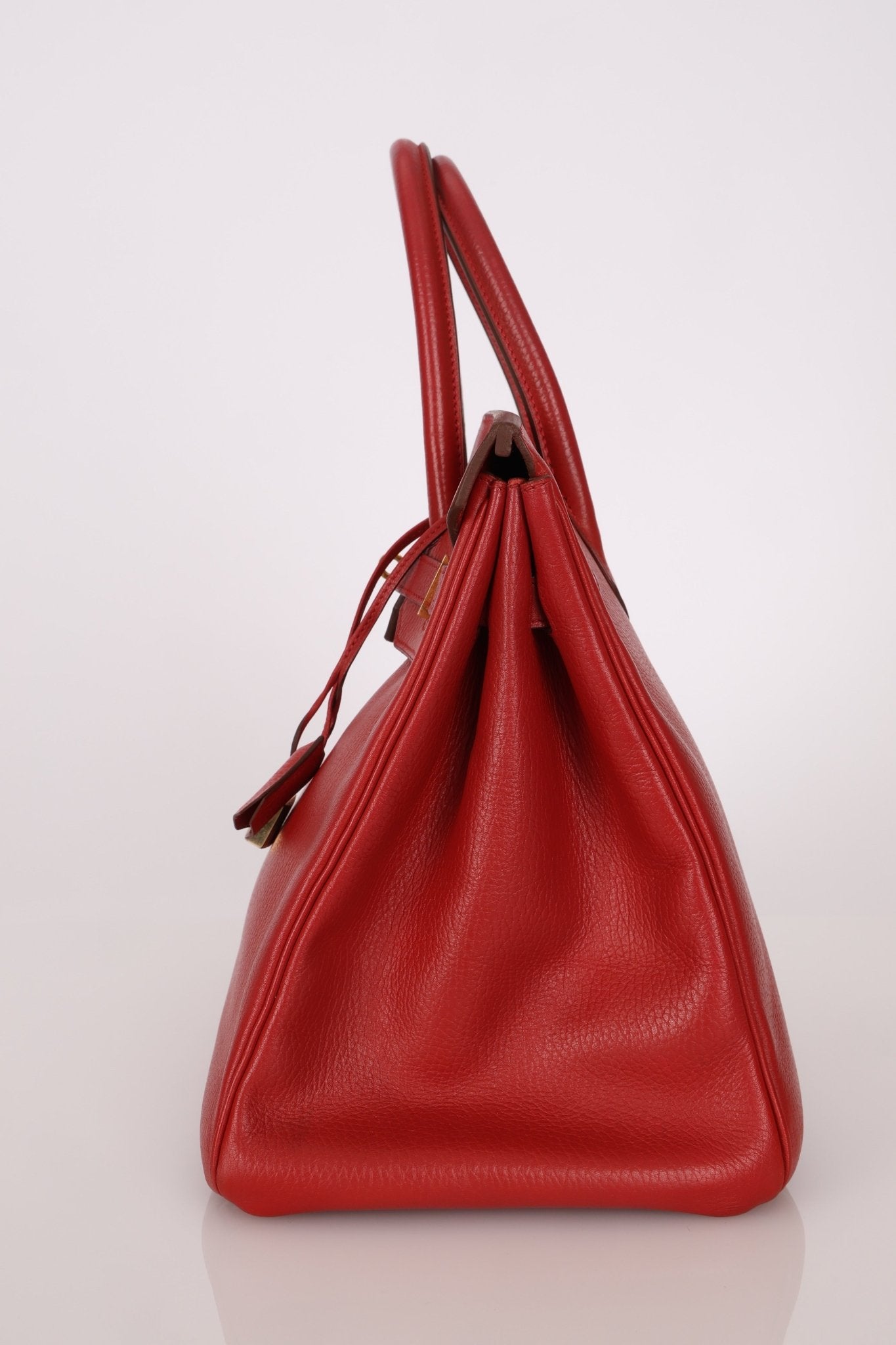 Hermès 1997 Retourne Rouge Vif Ardennes Birkin 35 GHW - FashioNica