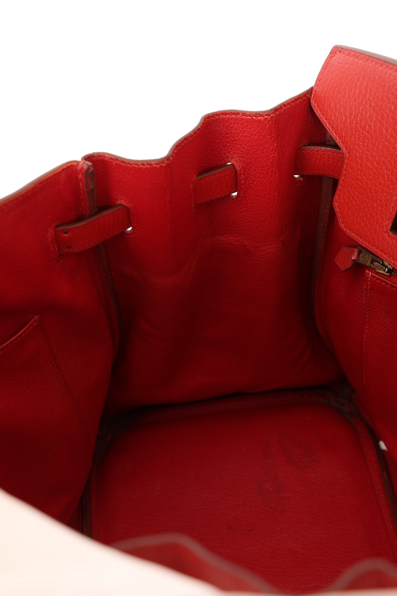 Hermès 1997 Retourne Rouge Vif Ardennes Birkin 35 GHW - FashioNica