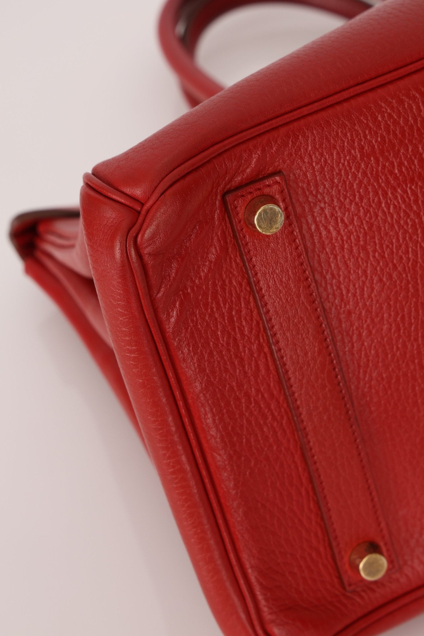 Hermès 1997 Retourne Rouge Vif Ardennes Birkin 35 GHW - FashioNica