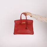 Hermès 1997 Retourne Rouge Vif Ardennes Birkin 35 GHW - FashioNica