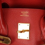 Hermès 1997 Retourne Rouge Vif Ardennes Birkin 35 GHW - FashioNica
