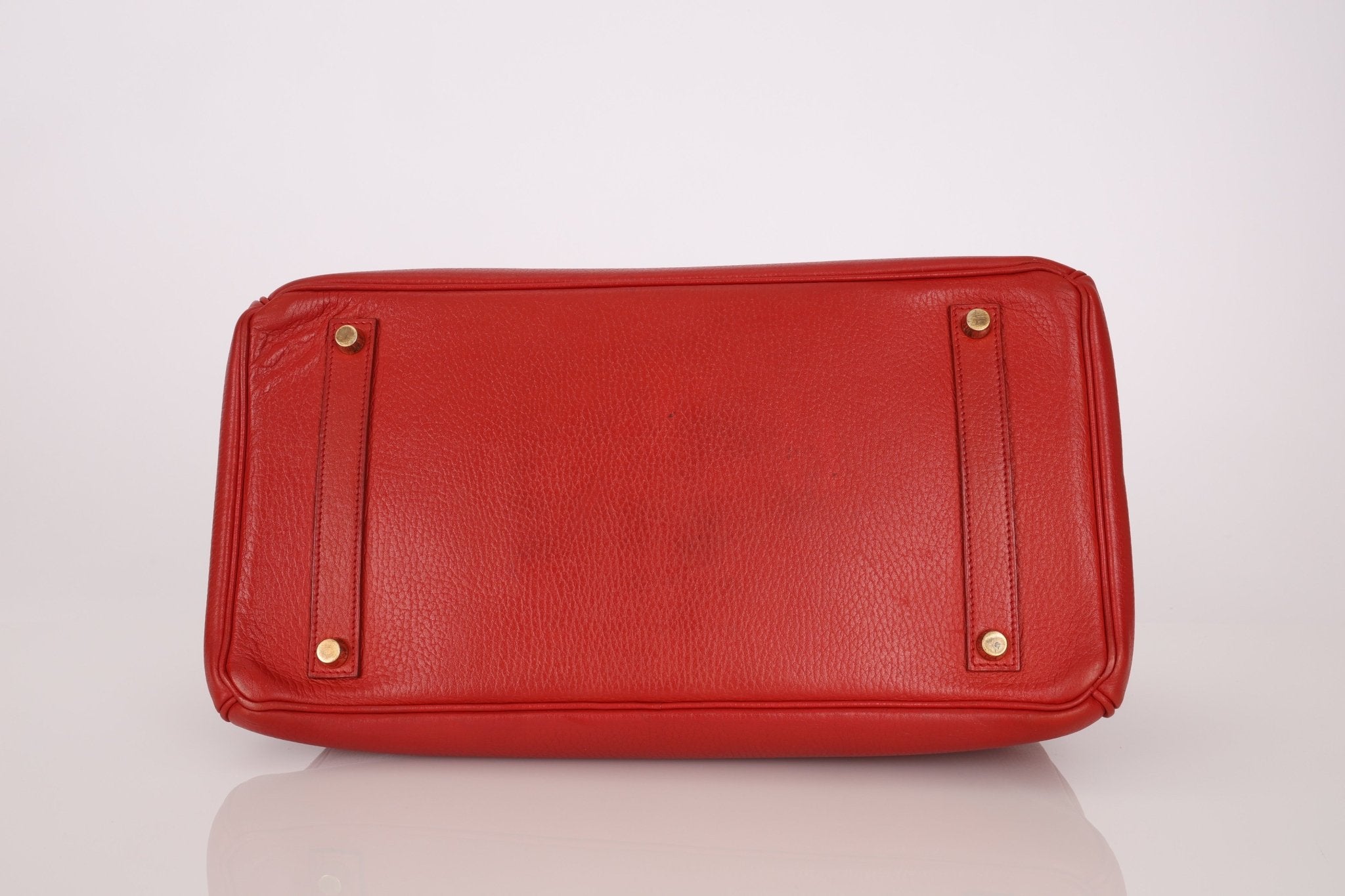 Hermès 1997 Retourne Rouge Vif Ardennes Birkin 35 GHW - FashioNica