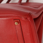 Hermès 1997 Retourne Rouge Vif Ardennes Birkin 35 GHW - FashioNica