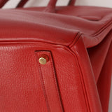 Hermès 1997 Retourne Rouge Vif Ardennes Birkin 35 GHW - FashioNica