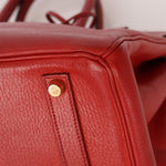 Hermès 1997 Retourne Rouge Vif Ardennes Birkin 35 GHW - FashioNica