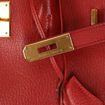 Hermès 1997 Retourne Rouge Vif Ardennes Birkin 35 GHW - FashioNica