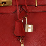 Hermès 1997 Retourne Rouge Vif Ardennes Birkin 35 GHW - FashioNica