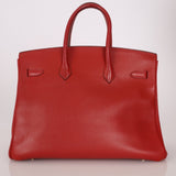 Hermès 1997 Retourne Rouge Vif Ardennes Birkin 35 GHW - FashioNica