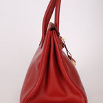 Hermès 1997 Retourne Rouge Vif Ardennes Birkin 35 GHW - FashioNica