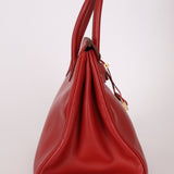 Hermès 1997 Retourne Rouge Vif Ardennes Birkin 35 GHW - FashioNica