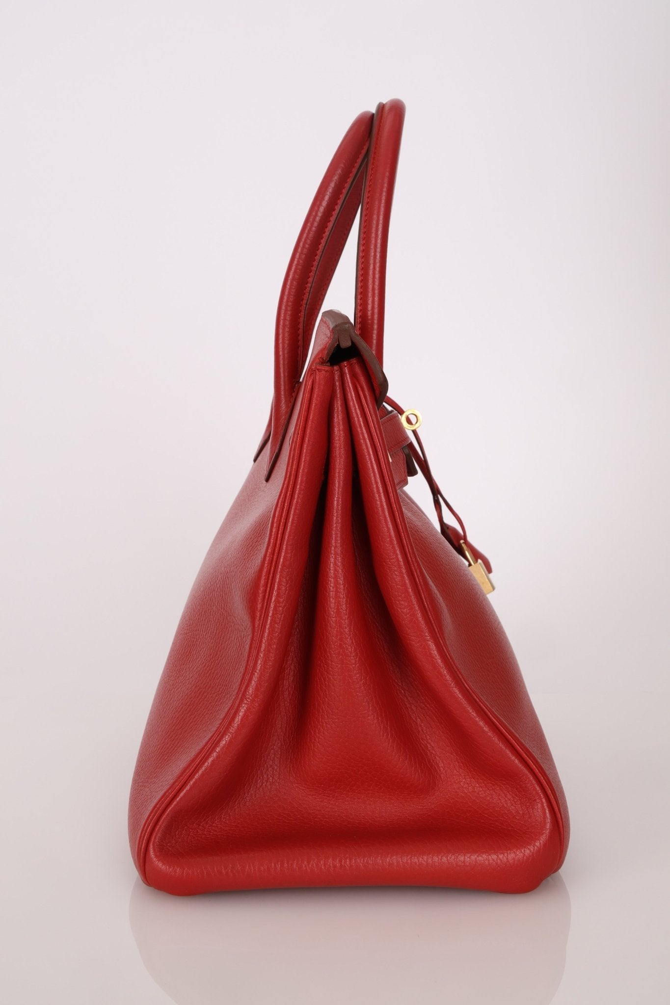 Hermès 1997 Retourne Rouge Vif Ardennes Birkin 35 GHW - FashioNica