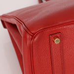 Hermès 1997 Retourne Rouge Vif Ardennes Birkin 35 GHW - FashioNica