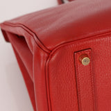 Hermès 1997 Retourne Rouge Vif Ardennes Birkin 35 GHW - FashioNica