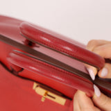 Hermès 1997 Retourne Rouge Vif Ardennes Birkin 35 GHW - FashioNica