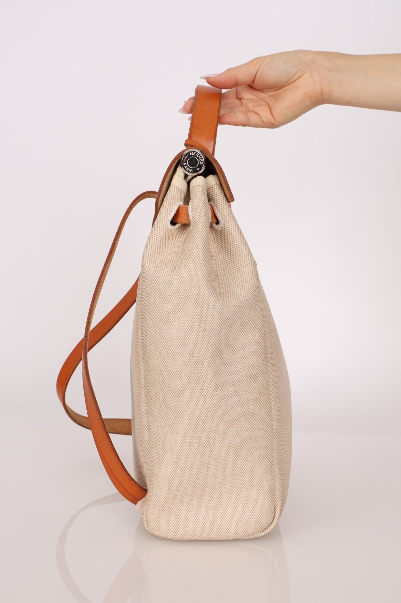 Hermès 1998 Herbag A Dos Backpack Toile PHW - FashioNica