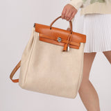 Hermès 1998 Herbag A Dos Backpack Toile PHW - FashioNica