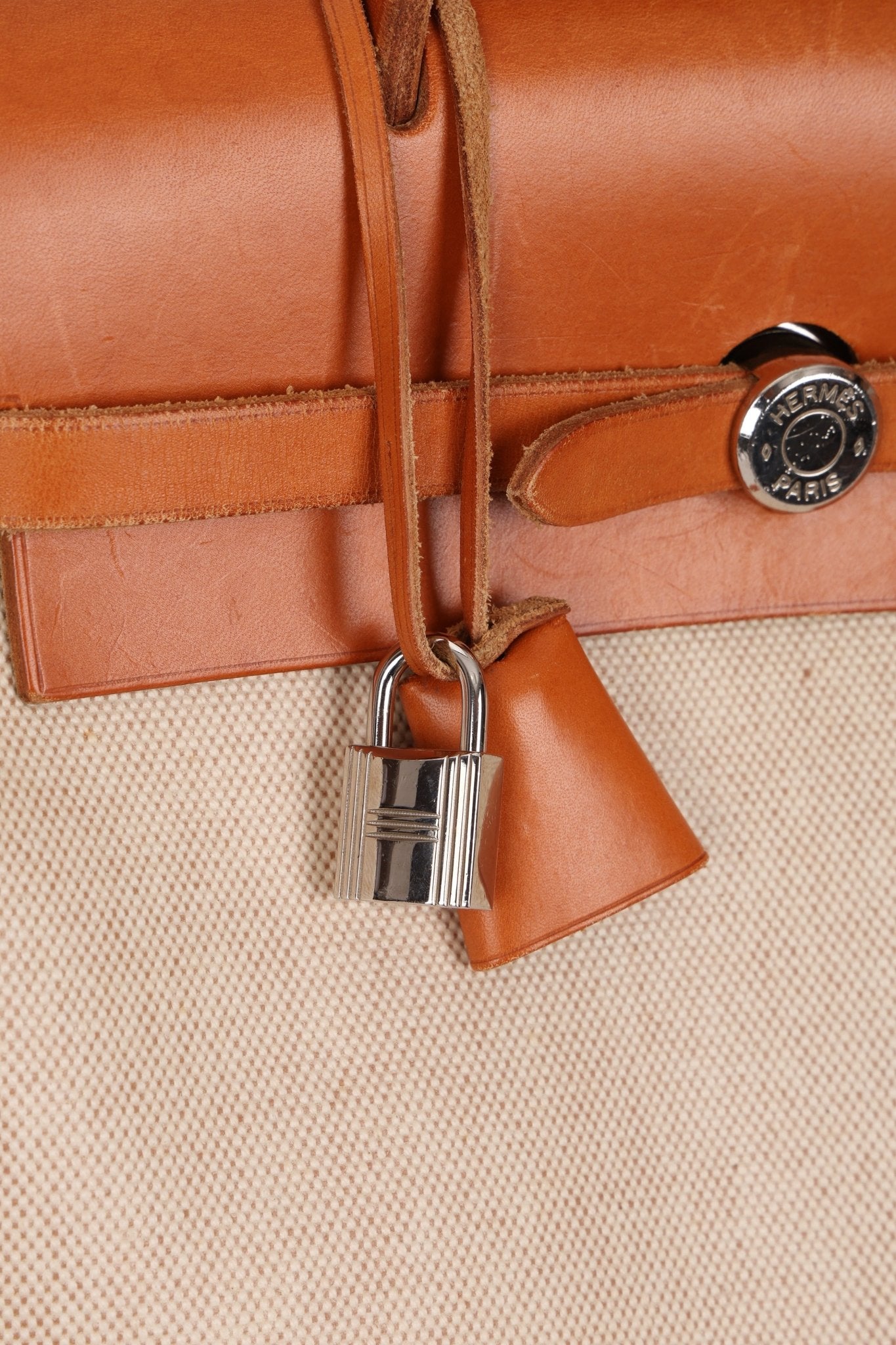 Hermès 1998 Herbag A Dos Backpack Toile PHW - FashioNica