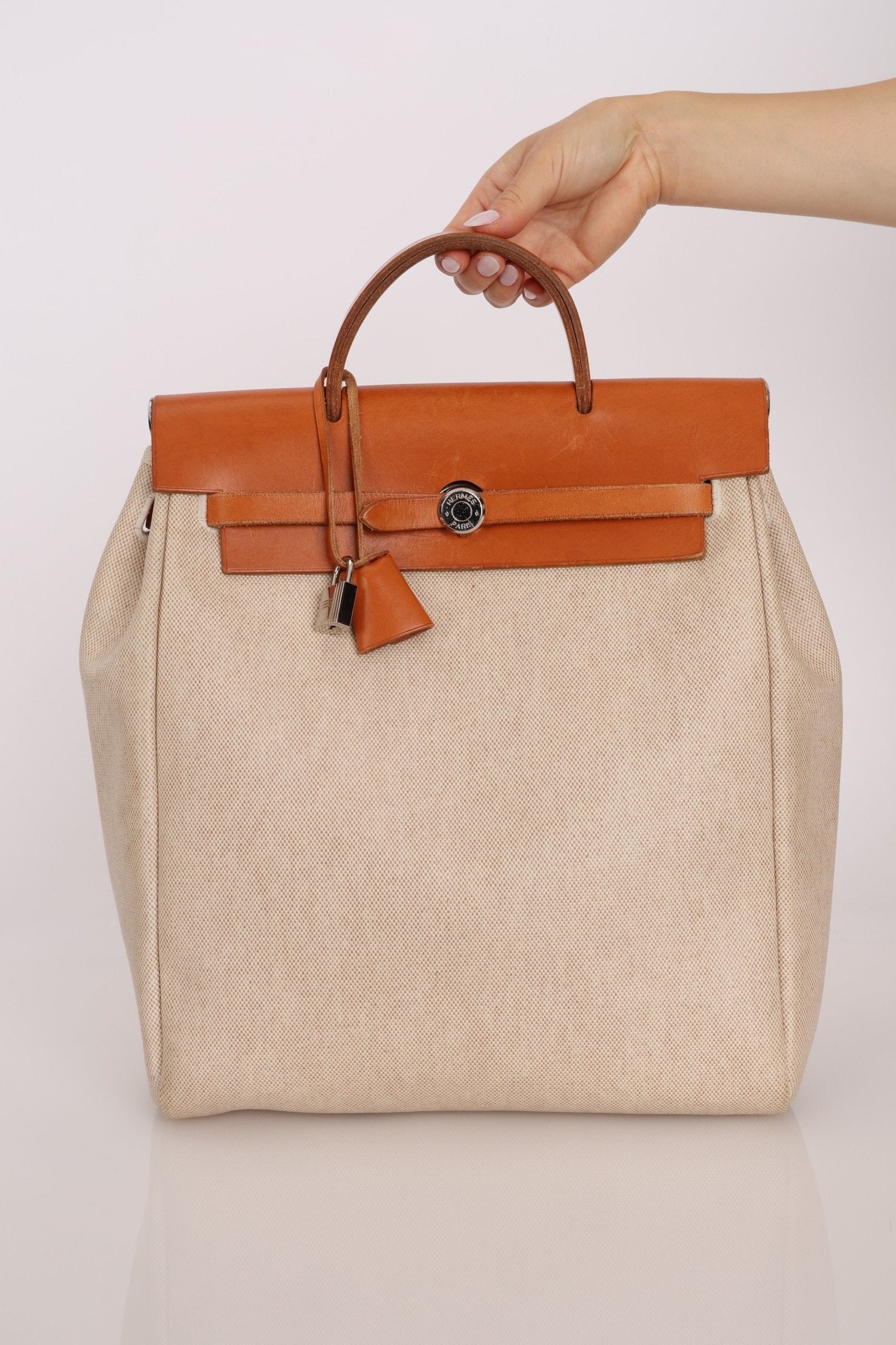 Hermès 1998 Herbag A Dos Backpack Toile PHW - FashioNica