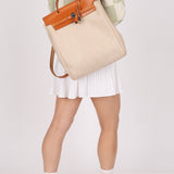 Hermès 1998 Herbag A Dos Backpack Toile PHW - FashioNica